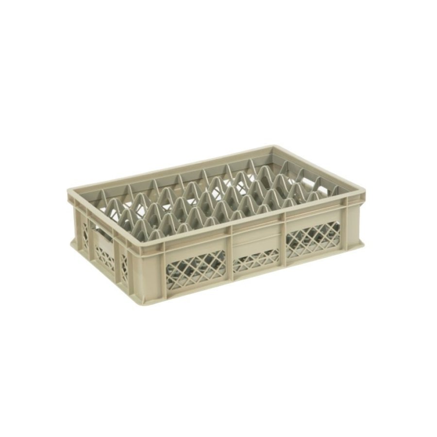 Beige plastic crate | 60x40x15 CM | 4 Sizes
