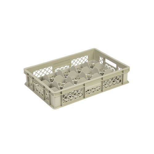  HorecaTraders Beige plastic crate | 60cm x 40cm x 13cm | 4 Formats 