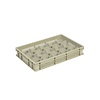 HorecaTraders Beige Plastic crate | L60xW40xH10 cm | MAX. height glasses 8cm | 4 sizes