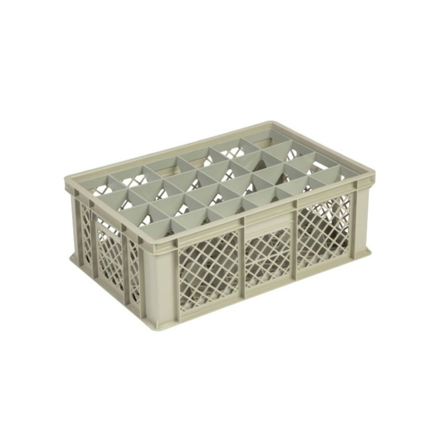Caisse en plastique beige à 15 compartiments | 60x40x22 | 4 formats
