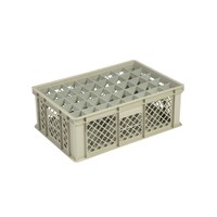 Beige plastic crate with 15 compartments | 60x40x22 | 4 sizes