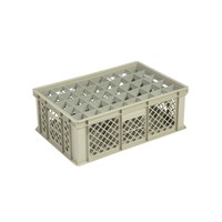 Beige plastic crate with 15 compartments | 60x40x22 | 4 Formats