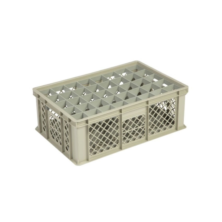 Caisse en plastique beige à 15 compartiments | 60x40x22 | 4 formats