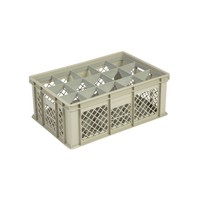 Caisse en plastique beige | 60 cm x 40 cm x 24 cm | 4 formats