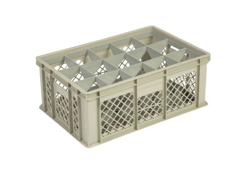  HorecaTraders Caisse en plastique beige | 60 cm x 40 cm x 24 cm | 4 formats 