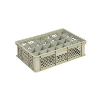 Beige Plastic crate | L60xB40xH17 cm | MAX. height glasses 1.35cm | 4 sizes