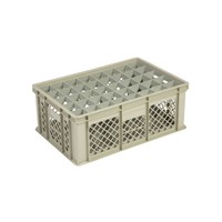 Caisse en plastique beige | 60 cm x 40 cm x 24 cm | 4 formats