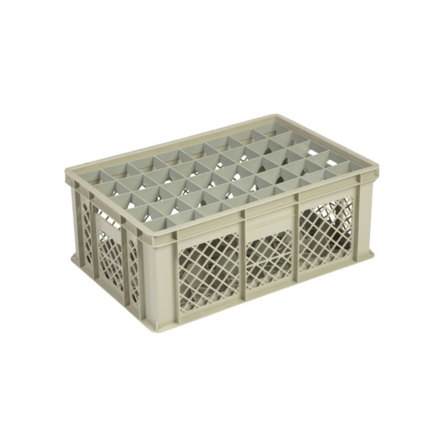 Caisse en plastique beige | 60 cm x 40 cm x 24 cm | 4 formats