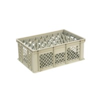 Caisse en plastique beige | 60 cm x 40 cm x 24 cm | 4 formats