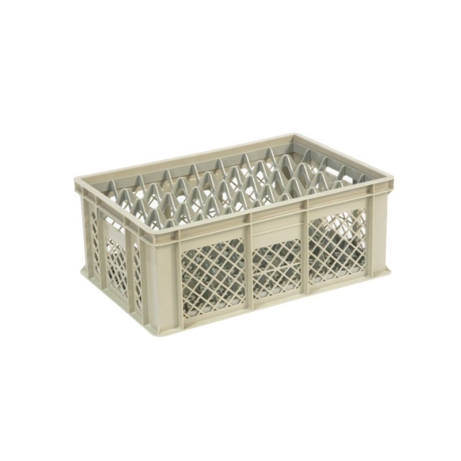 Caisse en plastique beige | 60 cm x 40 cm x 24 cm | 4 formats