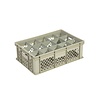 HorecaTraders Caisse en plastique beige | L60xL40xH20 cm | MAX. hauteur des lunettes 15,9 cm | 4 tailles