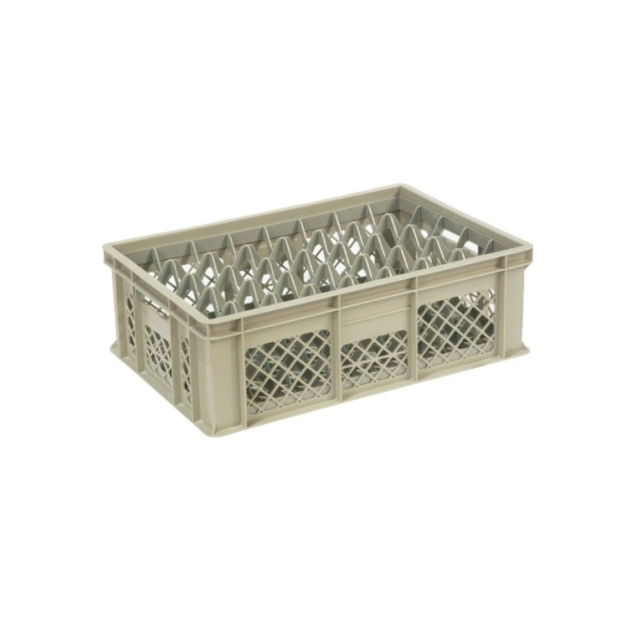 Caisse en plastique beige | L60xL40xH20 cm | MAX. hauteur des lunettes 15,9 cm | 4 tailles