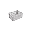 HorecaTraders Nestable storage bin | 40x30x18 cm | gray | 3 sizes