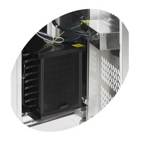 Etabli congélateur avec dosseret en acier inoxydable 3 portes