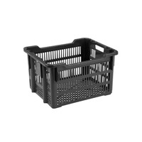 Plastic storage bin | black | 2 sizes