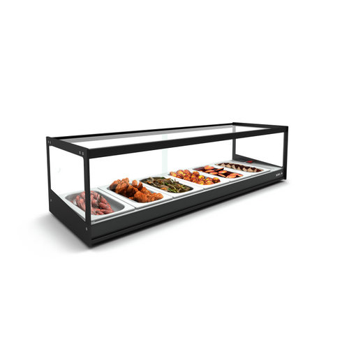  HorecaTraders Heated display case | Tapas | Tempered glass | Available in 2 sizes 