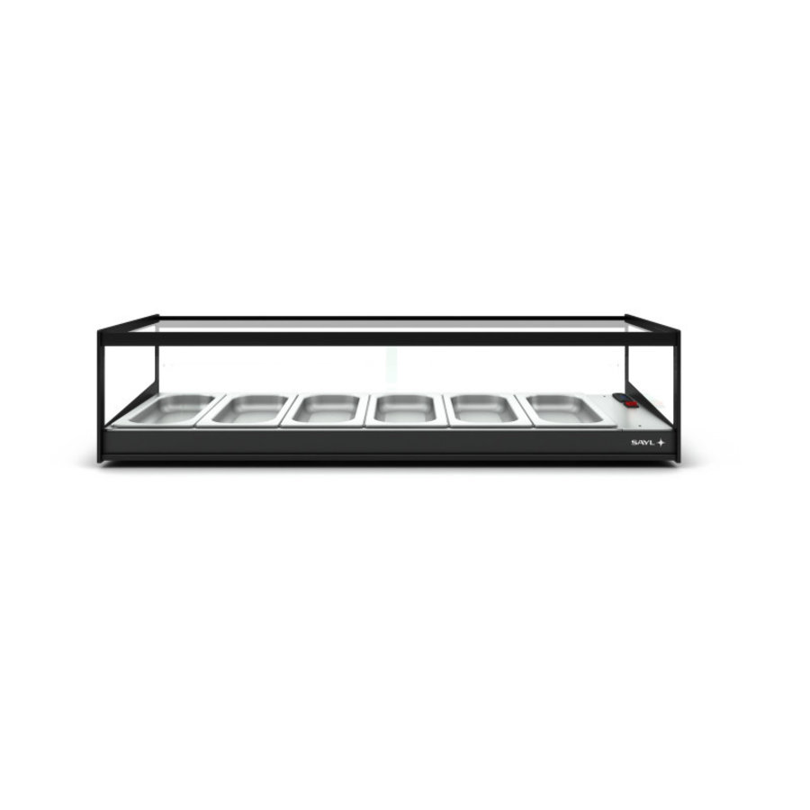 Heated showcase | Tapas | Tempered glass | Available in 2 sizes