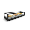 HorecaTraders Warme vitrine | Max temp. 60 graden | Zwart | 2 Formaten