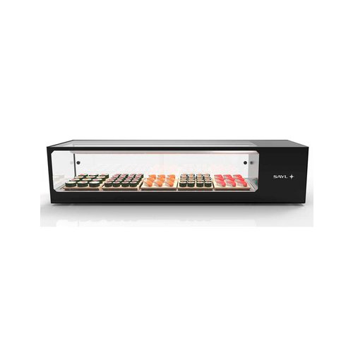  HorecaTraders Gekoelde vitrine | Sushi | Verhard glas + LED 