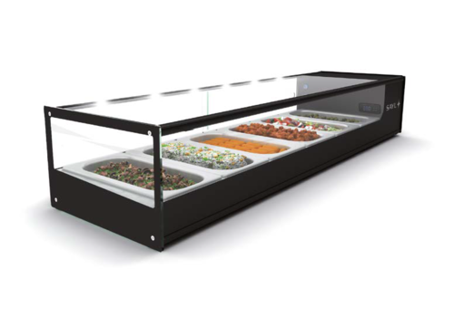  HorecaTraders Vitrine chauffante | 84 x 39,5 x 36 cm 