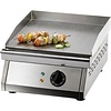 Saro Elektrische glatte Grillplatte | Edelstahl | 38,5 x 39 cm