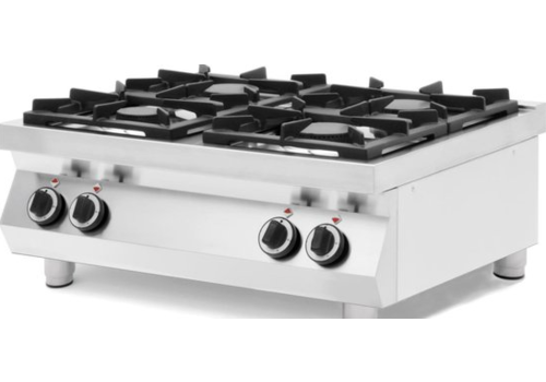  Hendi Cuisinière à gaz | 4 brûleurs | Modèle de table 