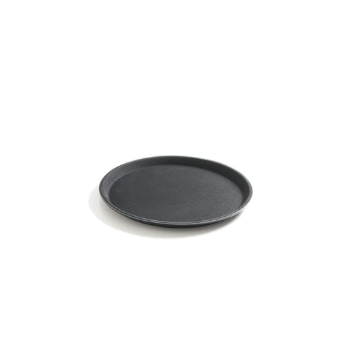  HorecaTraders Non-Slip Fiber Tray Round | Black | 5 Formats 