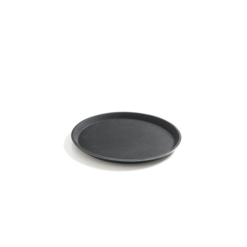  HorecaTraders Non-slip Fiber Tray Round | Black | 5 Sizes 