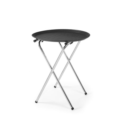  HorecaTraders Plateau de service rabattable standard | 52 x 41 x 80 CM | acier inoxydable 
