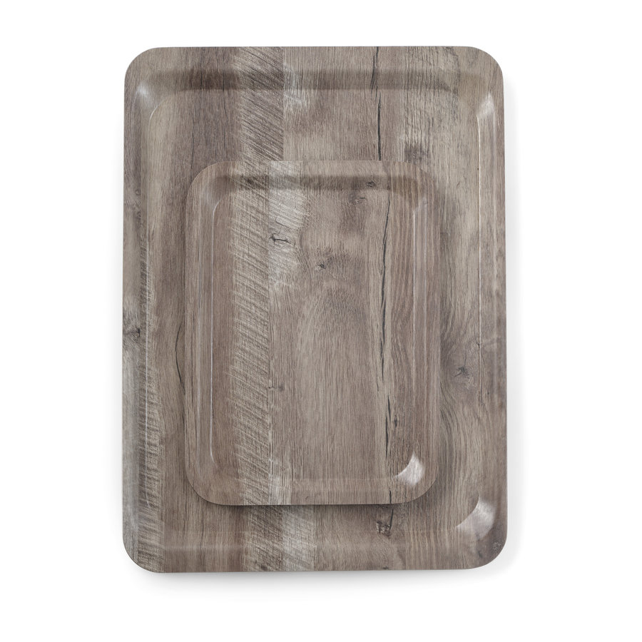Tray with wood printing | plastic | Various sorts