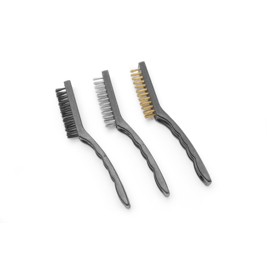 Ensemble de brosses en acier petit | emballé par 3 | 2 tailles