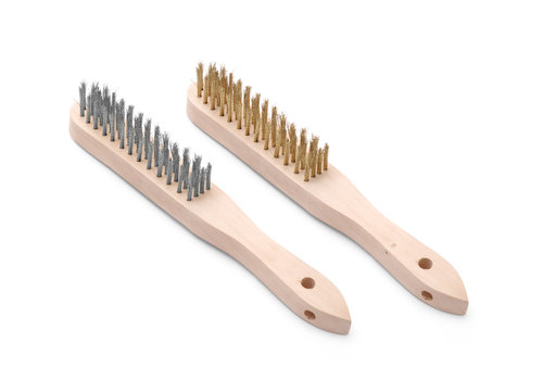  Hendi steel wire brush | set of 2 | Brass and stainless 