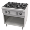 HorecaTraders Gas Stove | 4 burners | stainless steel | 21.7 kW