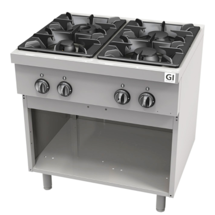 Gas Stove | 4 burners | stainless steel | 21.7 kW