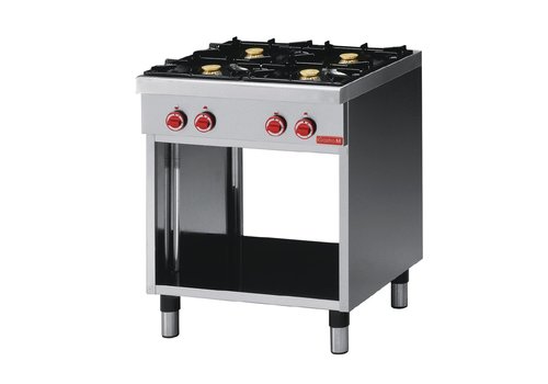  HorecaTraders Gas cooker | 4 burners | stainless steel | 17.2 kW 