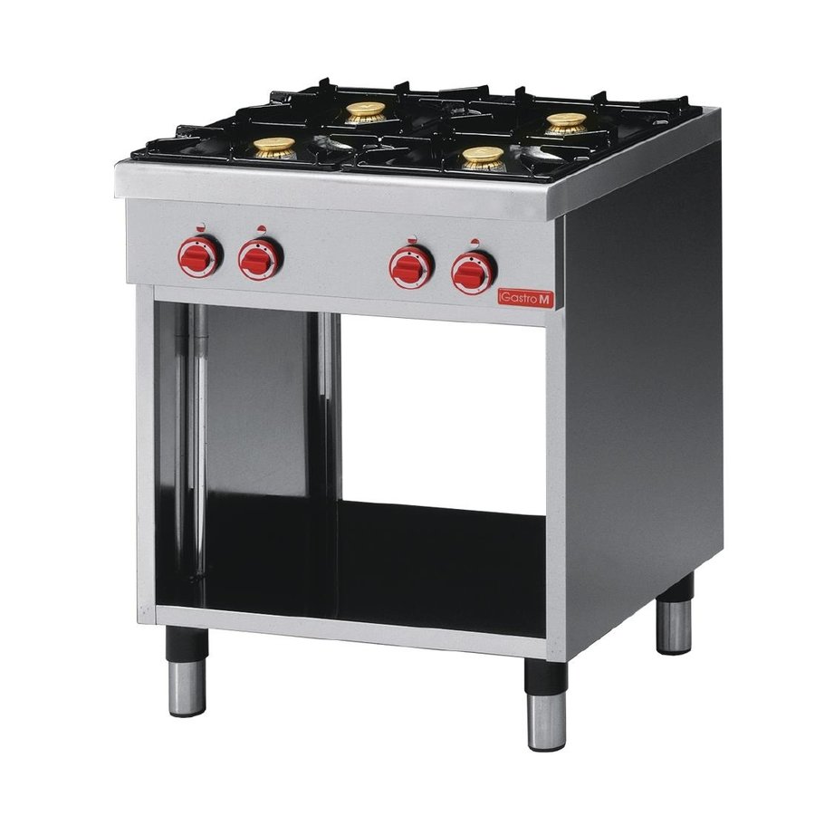 Gas cooker | 4 burners | stainless steel | 17.2 kW