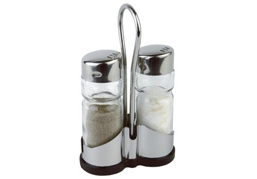  APS APS salt and pepper set with holder 