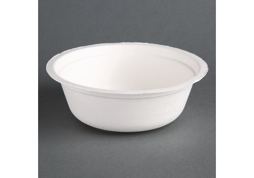  HorecaTraders Green Compostable Bagasse Bowls | 15.3cm | 50 pieces 