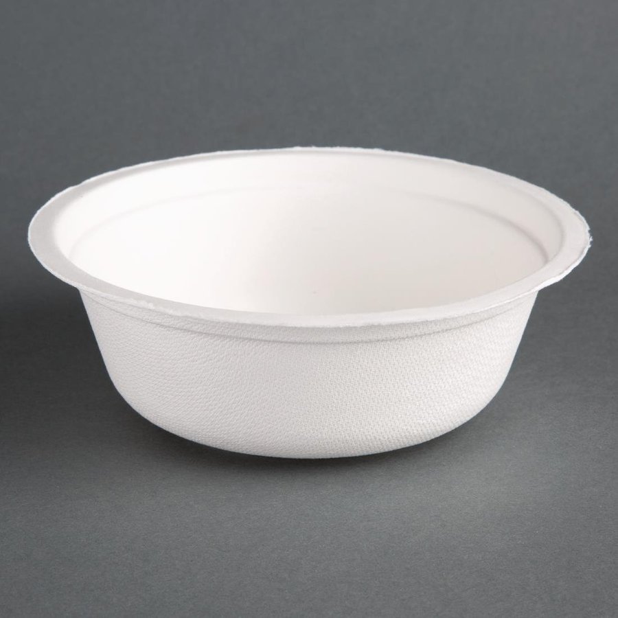 Bols en bagasse compostables verts | 15,3 cm | 50 pièces