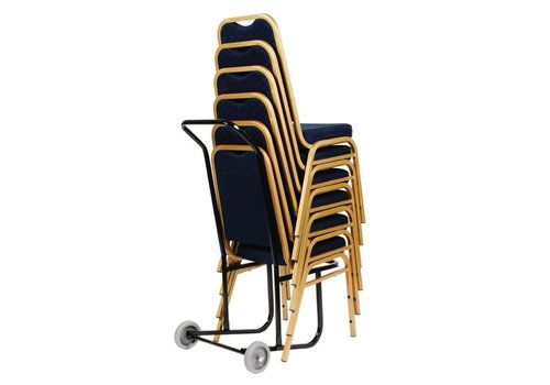  Bolero chariot pour chaises empilables | noir 
