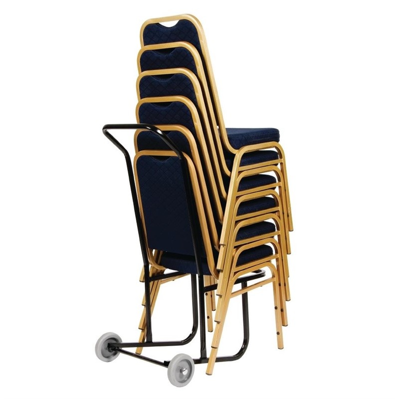 Buy trolley for stacking chairs black online HorecaTraders