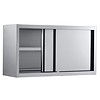 Combisteel Wall cabinet stainless steel with sliding doors 100x40x65 cm