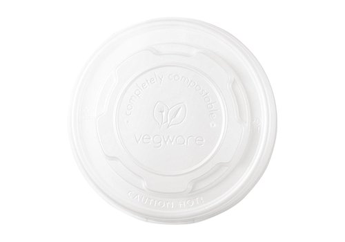  HorecaTraders Compostable flat lids for 23cl containers 