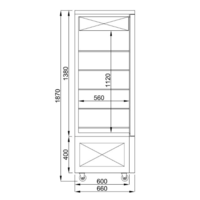 Gekühlte Gebäckvitrine | schwarz | Edelstahl | LED-Beleuchtung