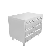 Table de travail avec 6 tiroirs | 850H x 1000L x 700P MM