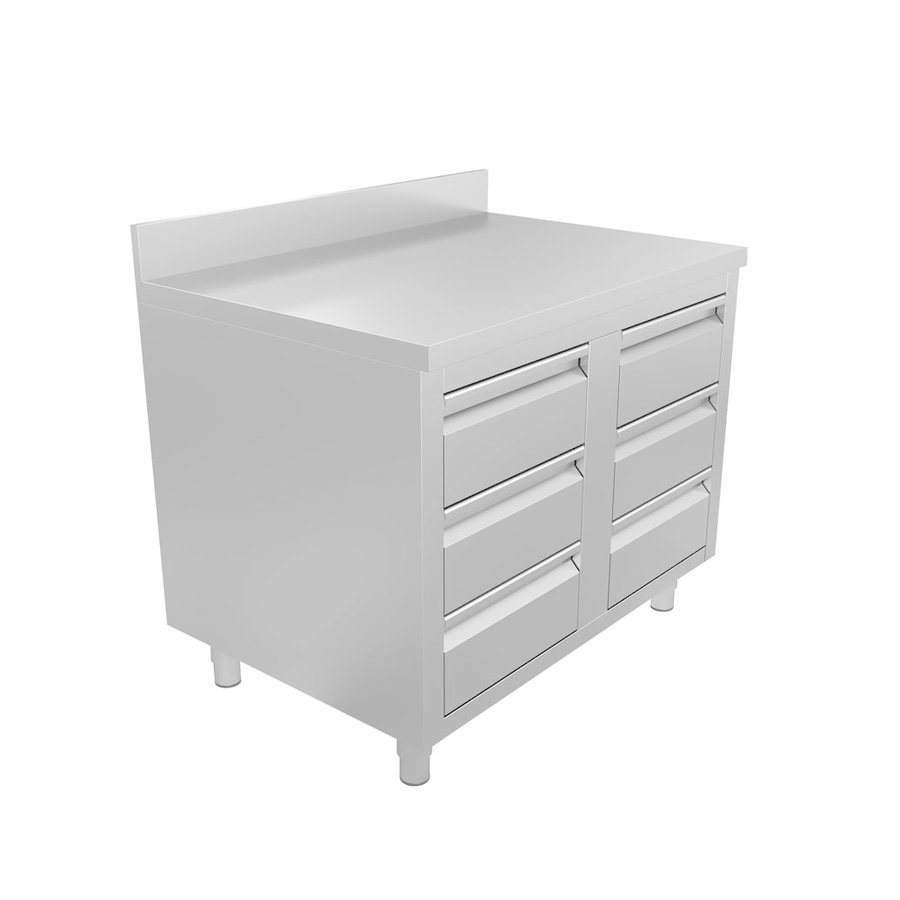 Table de travail avec 6 tiroirs | 850H x 1000L x 700P MM