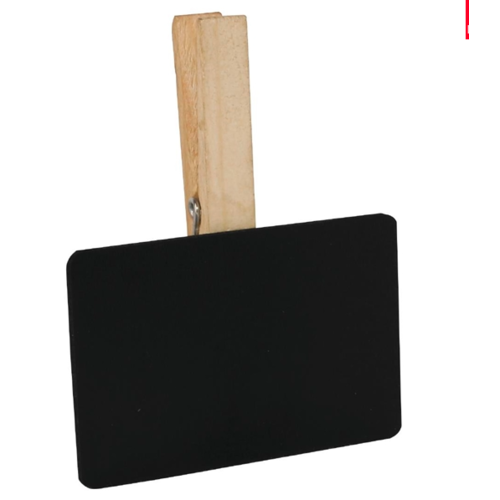  HorecaTraders mini chalkboard with wooden peg (6 pieces) 