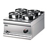 Lincat Silverlink 600 Wasserbad BS4W | 4 x 4,5 l | Edelstahl | 32,5 x 45 x 60 cm