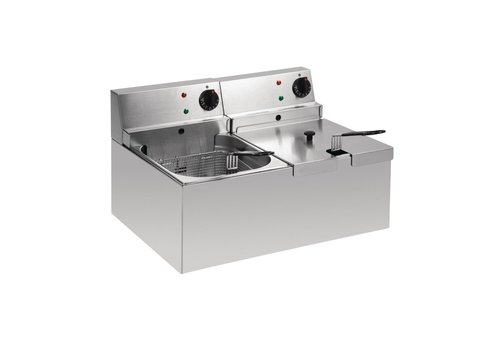  Lincat Friteuse double modèle de table LDF2 | acier inoxydable | 8L | 31,5 x 54 x 41,7 cm 