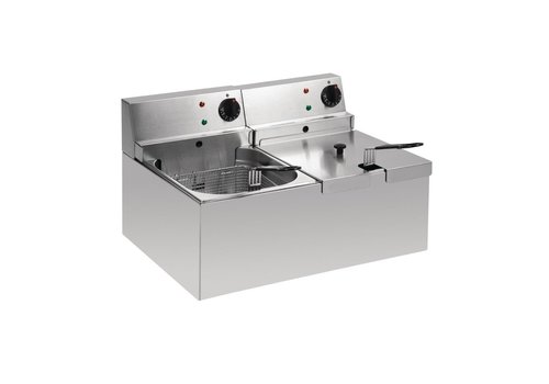  Lincat Tabletop double fryer LDF2 | stainless steel | 8L | 31.5 x 54 x 41.7cm 